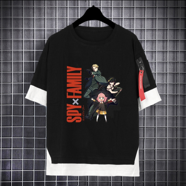 SPY×FAMILY Anime peripheral fake two-piece streamer short-sleeved T-shirt from S to 3XL