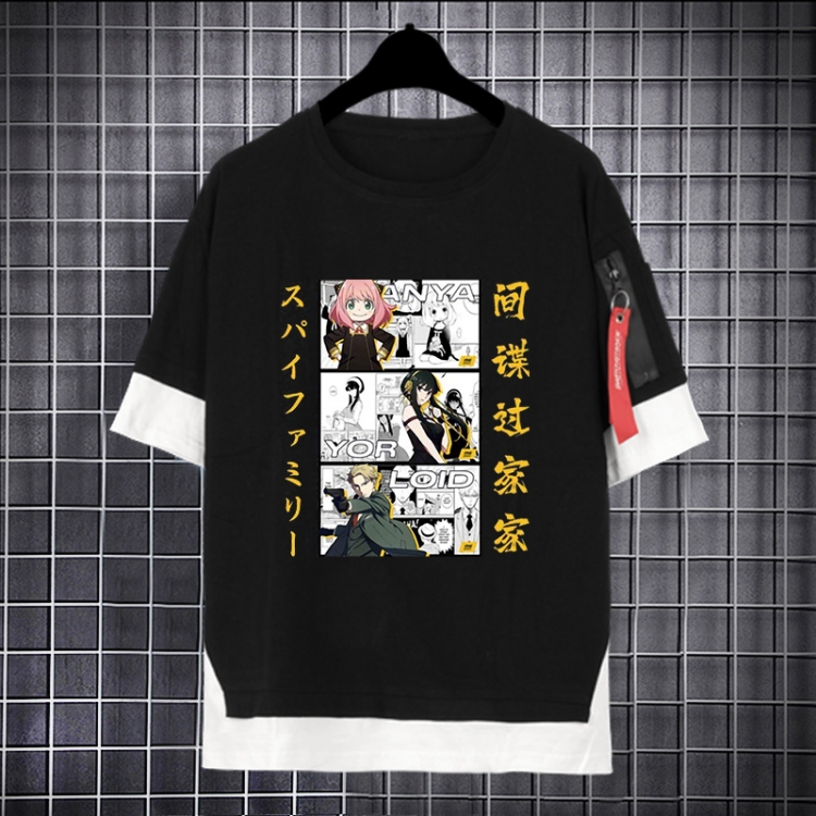 SPY×FAMILY Anime peripheral fake two-piece streamer short-sleeved T-shirt from S to 3XL