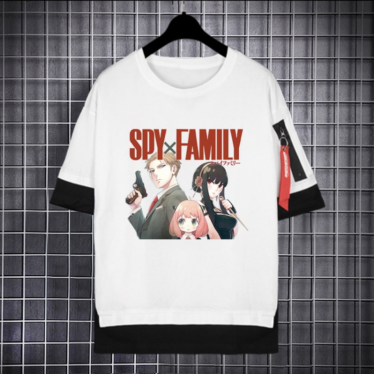 SPY×FAMILY Anime peripheral fake two-piece streamer short-sleeved T-shirt from S to 3XL