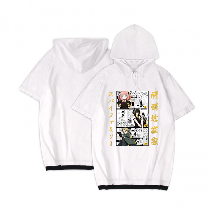 SPY×FAMILY Anime Periphery Hooded Short Sleeve T-Shirt S-3XL