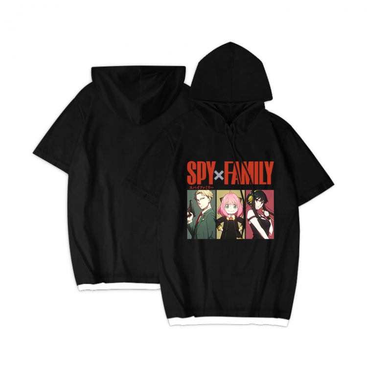 SPY×FAMILY Anime Periphery Hooded Short Sleeve T-Shirt S-3XL