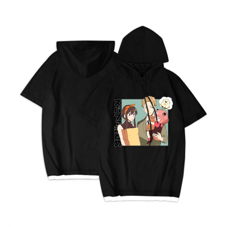 SPY×FAMILY Anime Periphery Hooded Short Sleeve T-Shirt S-3XL