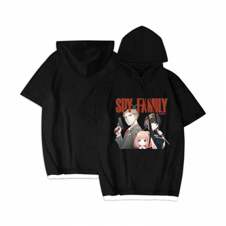 SPY×FAMILY Anime Periphery Hooded Short Sleeve T-Shirt S-3XL