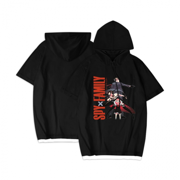 SPY×FAMILY Anime Periphery Hooded Short Sleeve T-Shirt S-3XL