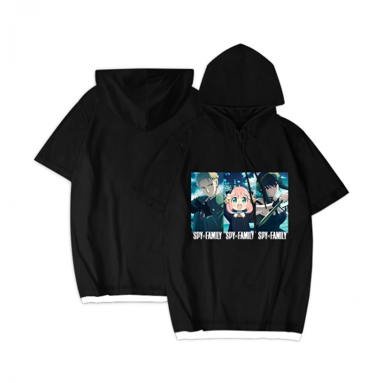 SPY×FAMILY Anime Periphery Hooded Short Sleeve T-Shirt S-3XL