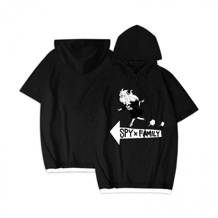 SPY×FAMILY Anime Periphery Hooded Short Sleeve T-Shirt S-3XL