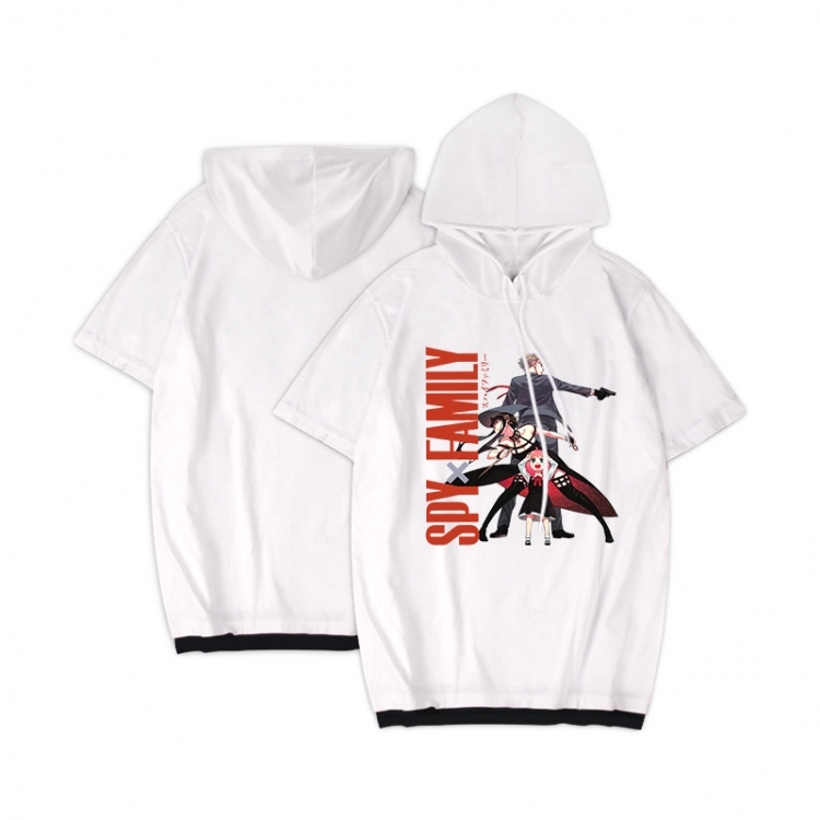 SPY×FAMILY Anime Periphery Hooded Short Sleeve T-Shirt S-3XL