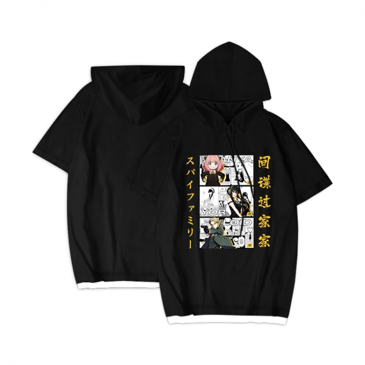 SPY×FAMILY Anime Periphery Hooded Short Sleeve T-Shirt S-3XL