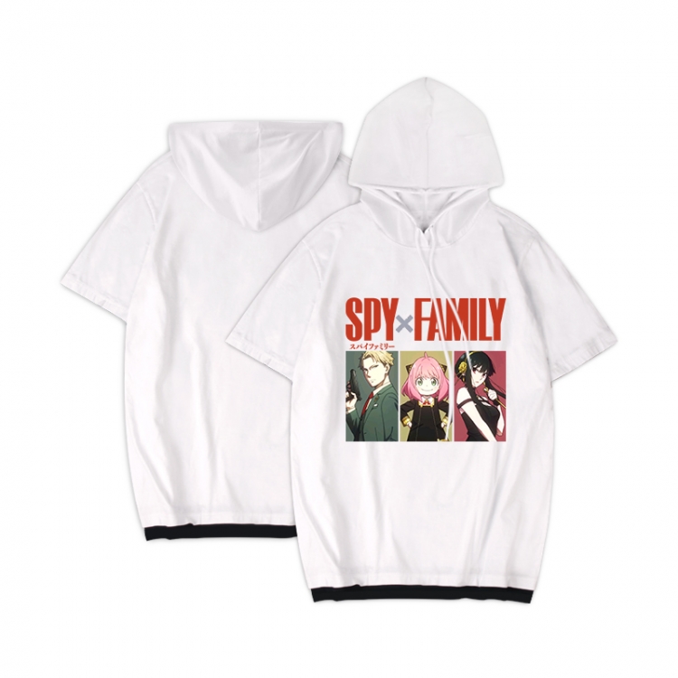 SPY×FAMILY Anime Periphery Hooded Short Sleeve T-Shirt S-3XL