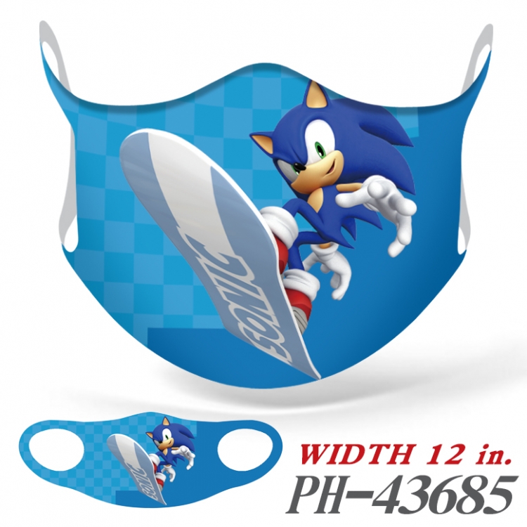 Sonic the Hedgehog  Full color Ice silk seamless Mask  price for 5 pcs  PH-43685A