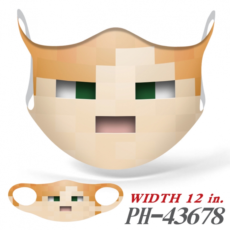 Minecraft  Full color Ice silk seamless Mask  price for 5 pcs  PH-43678A