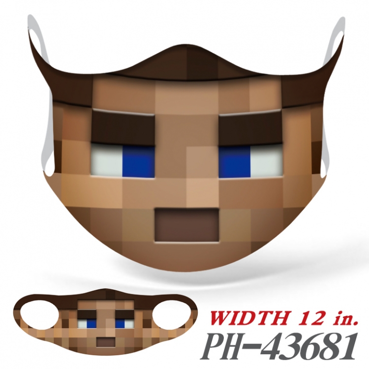 Minecraft  Full color Ice silk seamless Mask  price for 5 pcs  PH-43681A