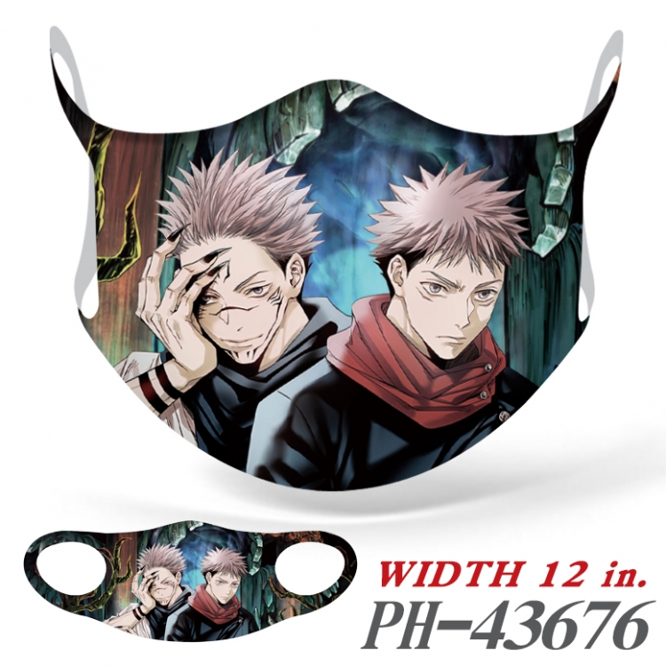 Jujutsu Kaisen Full color Ice silk seamless Mask  price for 5 pcs PH-43676A