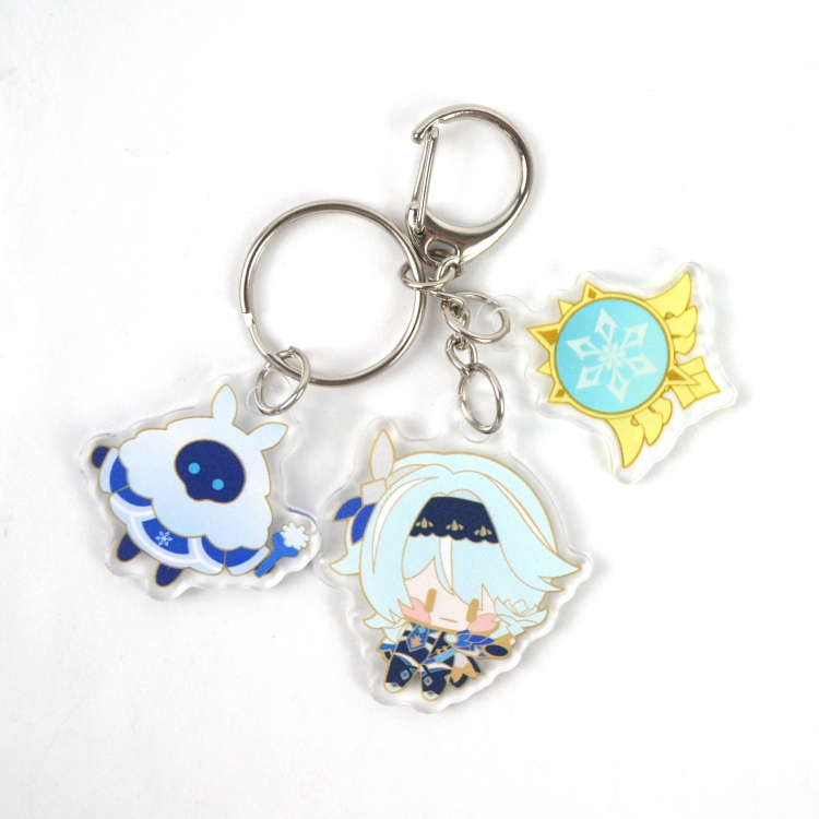 Genshin Impact 3 Pendant Acrylic Keychain Bag Pendant Decorations price for 5 pcs 8045