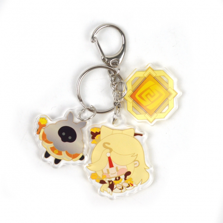 Genshin Impact 3 Pendant Acrylic Keychain Bag Pendant Decorations price for 5 pcs 8037