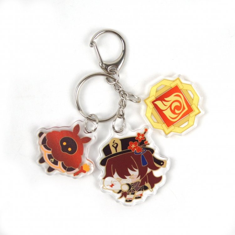 Genshin Impact 3 Pendant Acrylic Keychain Bag Pendant Decorations price for 5 pcs 8038