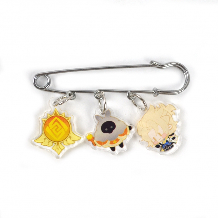 Genshin Impact 3 Pendants Clothes Pins Bags Decorations Pendants price for 5 pcs 8016