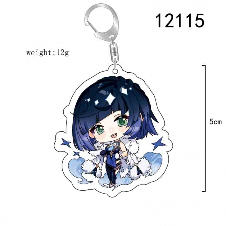 Genshin Impact Anime acrylic Key Chain  price for 5 pcs 12115