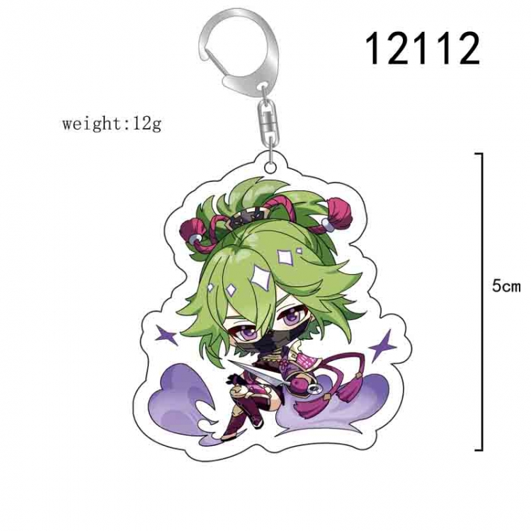 Genshin Impact Anime acrylic Key Chain  price for 5 pcs 12112