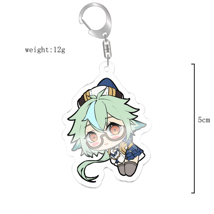 Genshin Impact Anime acrylic Key Chain  price for 5 pcs 12054