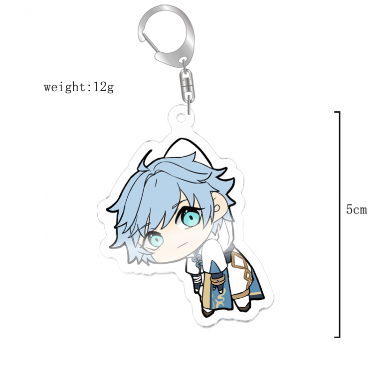 Genshin Impact Anime acrylic Key Chain  price for 5 pcs 12070