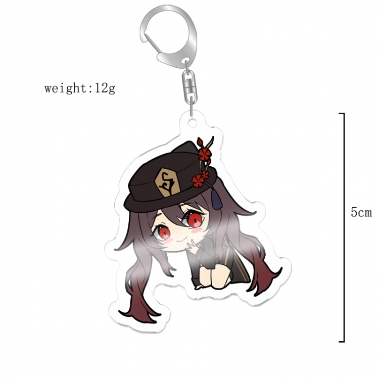 Genshin Impact Anime acrylic Key Chain  price for 5 pcs 12038