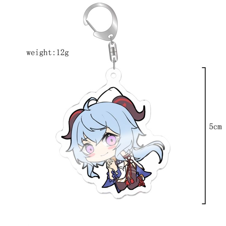 Genshin Impact Anime acrylic Key Chain  price for 5 pcs 12061