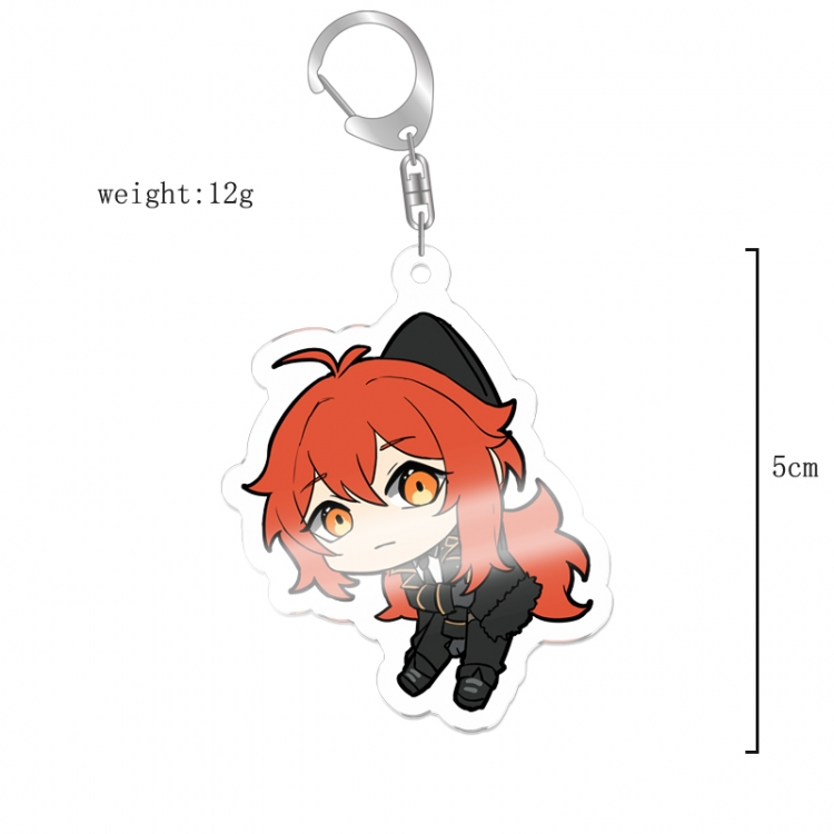 Genshin Impact Anime acrylic Key Chain  price for 5 pcs 12069