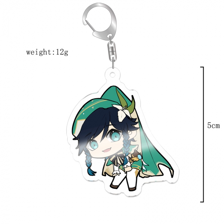 Genshin Impact Anime acrylic Key Chain  price for 5 pcs 12075