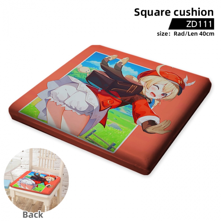 Genshin Impact Anime Square Cushion Chair Cushion Support to Customize ZD111