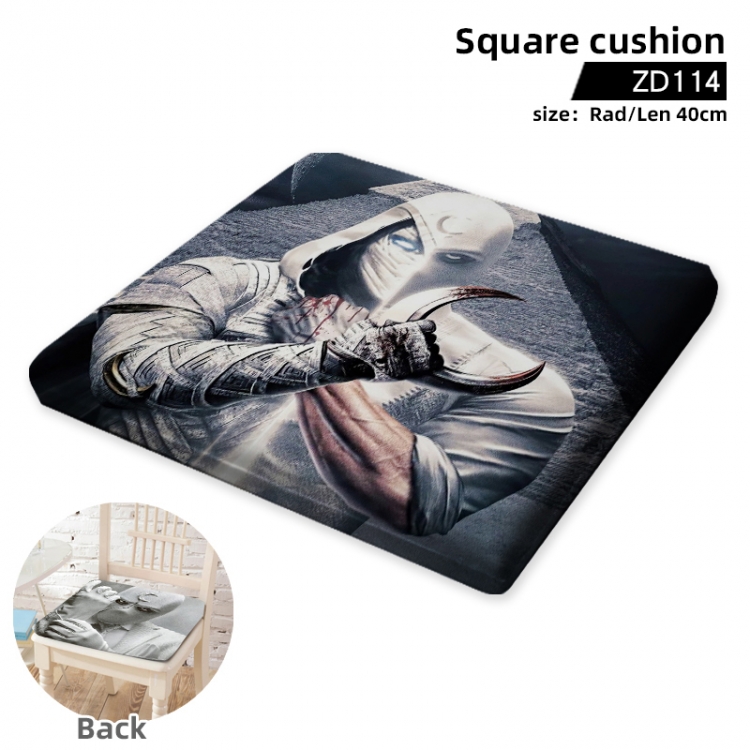 Moonlight Knight Anime Square Cushion Chair Cushion Support to Customize ZD114