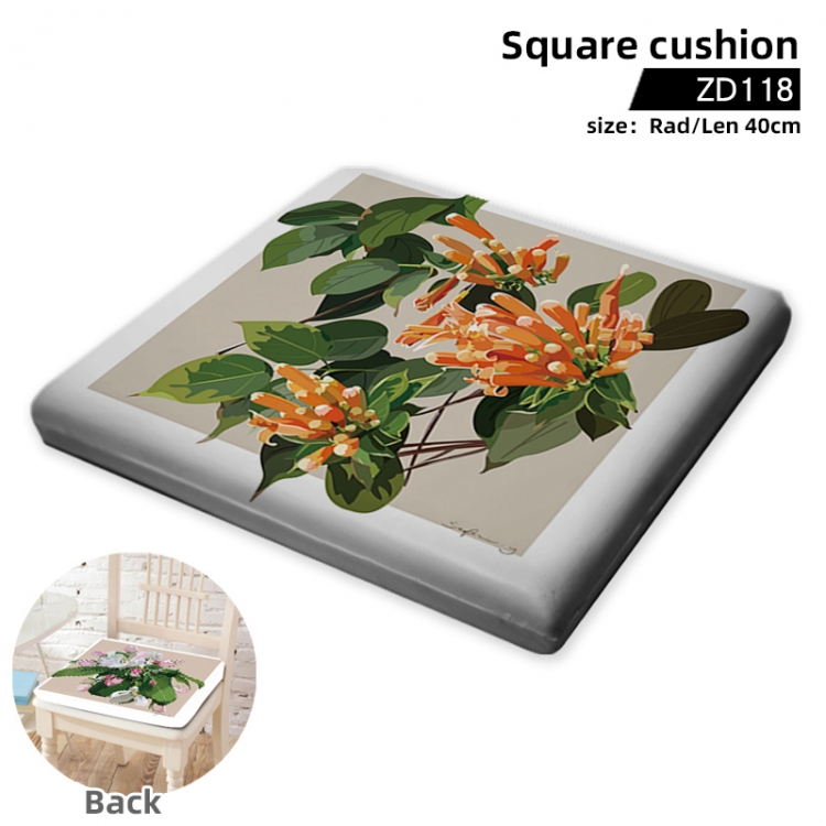  flower pattern Square Cushion Chair Cushion Support to Customize ZD118