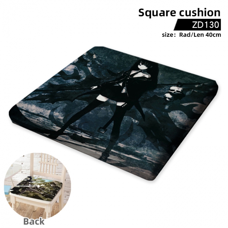 Black Rock Shooter Anime Square Cushion Chair Cushion Support to Customize ZD130