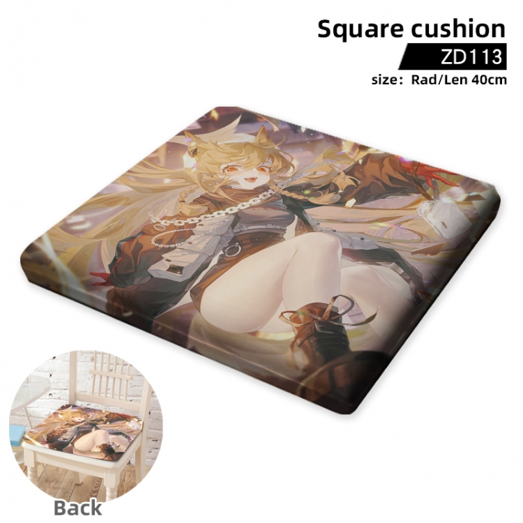 Arknights Anime Square Cushion Chair Cushion Support to Customize ZD113