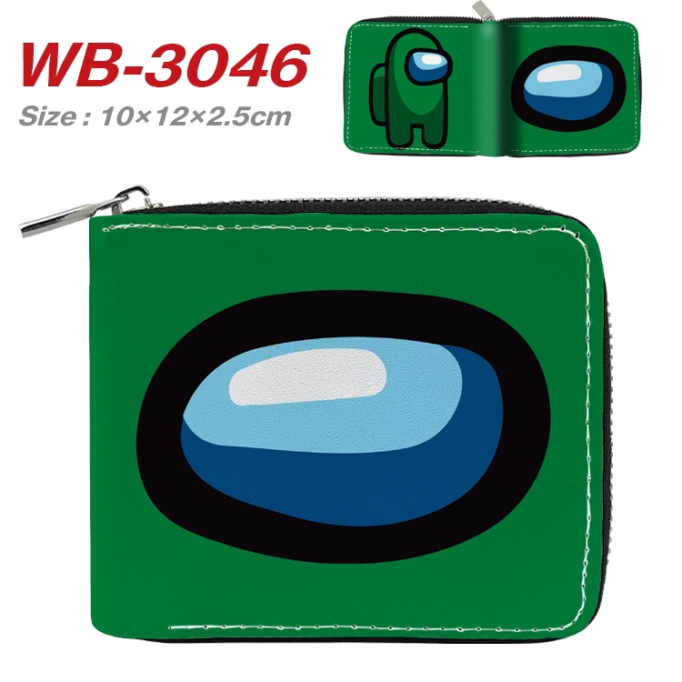 Among us Anime Full Color Short All Inclusive Zipper Wallet 10x12x2.5cm WB-3046A