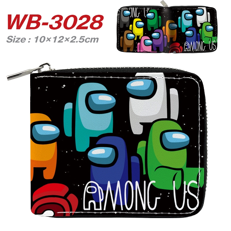 Among us Anime Full Color Short All Inclusive Zipper Wallet 10x12x2.5cm WB-3028A