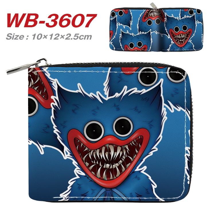 poppy playtime Anime Full Color Short All Inclusive Zipper Wallet 10x12x2.5cm  WB-3607A