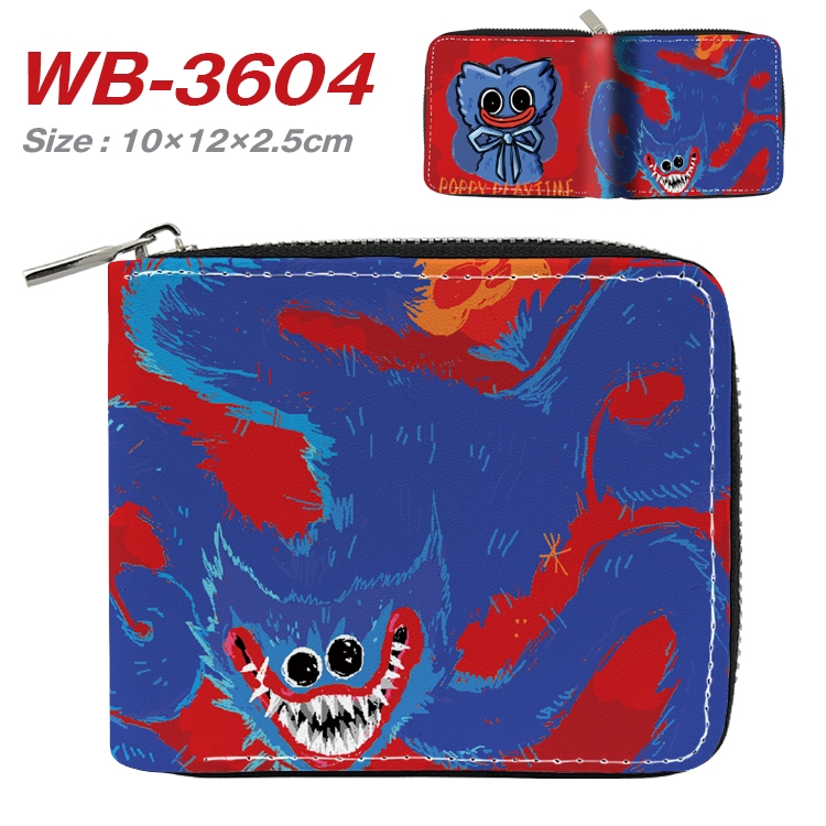 poppy playtime Anime Full Color Short All Inclusive Zipper Wallet 10x12x2.5cm  WB-3604A