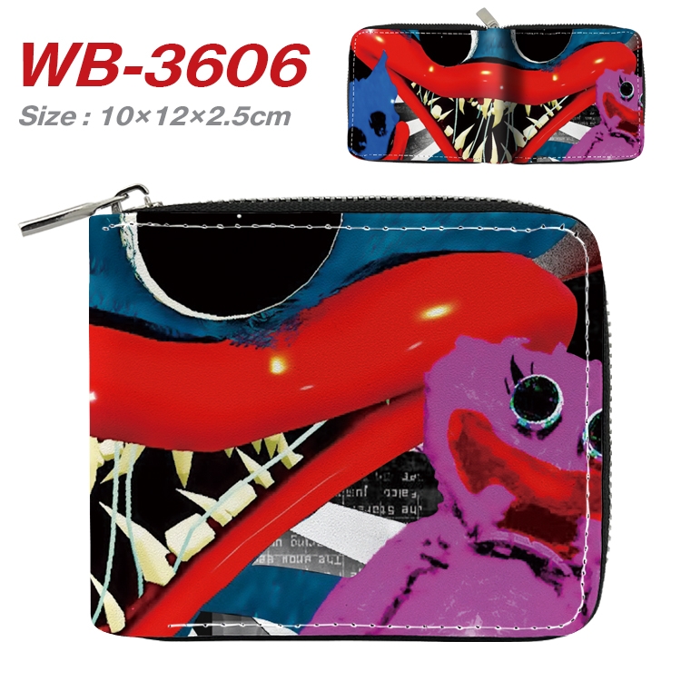 poppy playtime Anime Full Color Short All Inclusive Zipper Wallet 10x12x2.5cm  WB-3606A