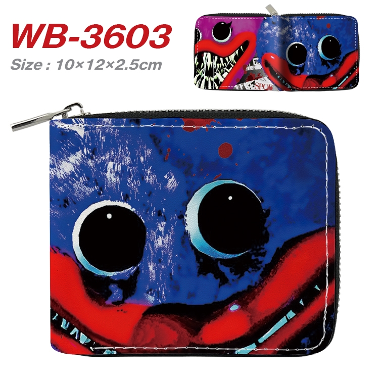 poppy playtime Anime Full Color Short All Inclusive Zipper Wallet 10x12x2.5cm WB-3603A
