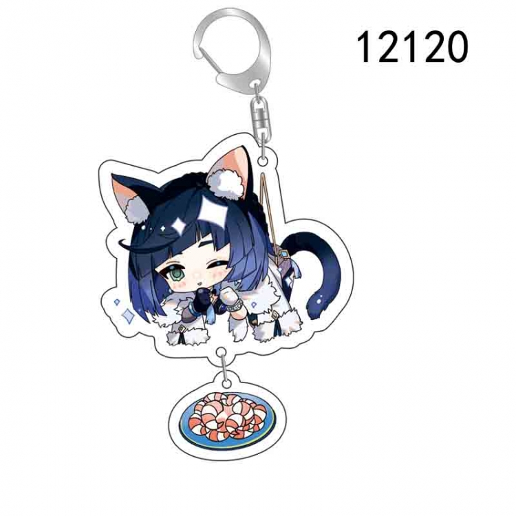 Genshin Impact Anime acrylic Pendant Key Chain  price for 5 pcs 12120