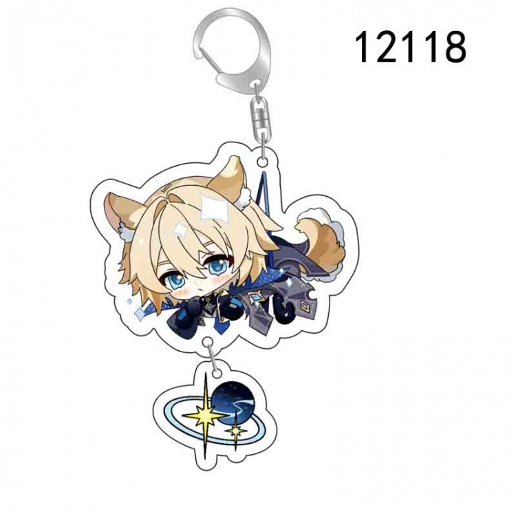 Genshin Impact Anime acrylic Pendant Key Chain  price for 5 pcs 12118