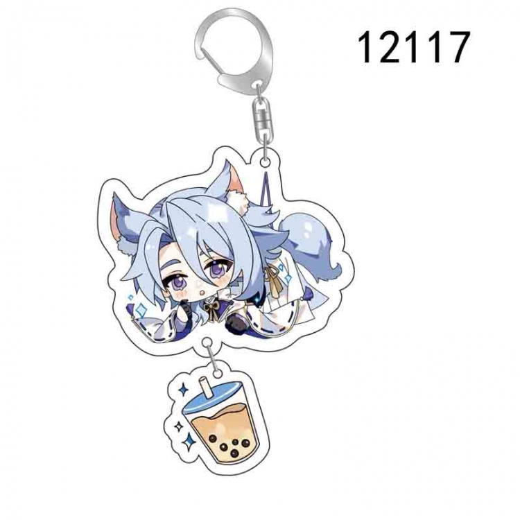 Genshin Impact Anime acrylic Pendant Key Chain  price for 5 pcs 12117