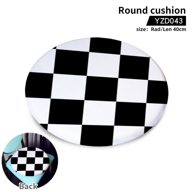 Personalized pattern Anime Fine Plush Round Seat Cushion 40cm Support Single Style To Customize  YZD043