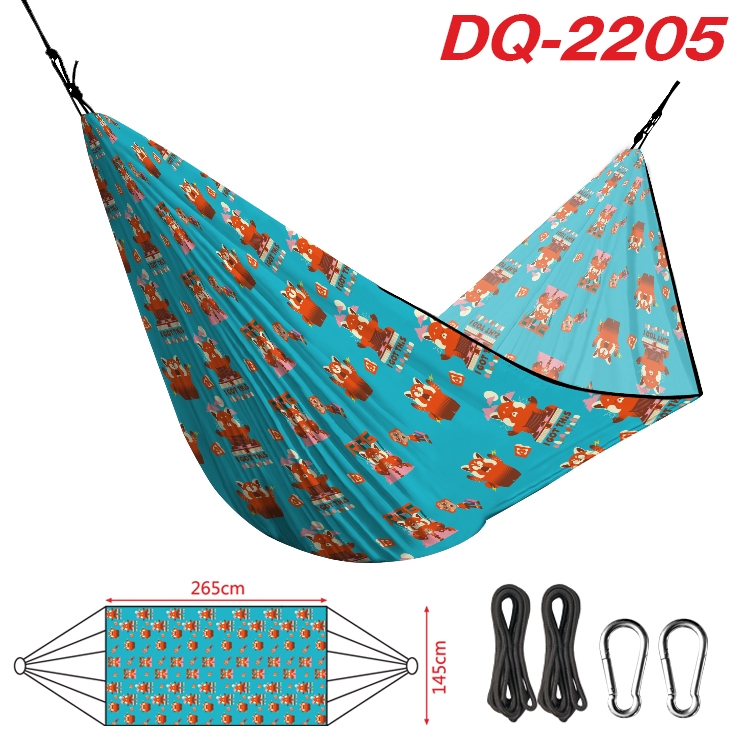 Turning Red Outdoor full color watermark printing hammock 265x145cm DQ-2205