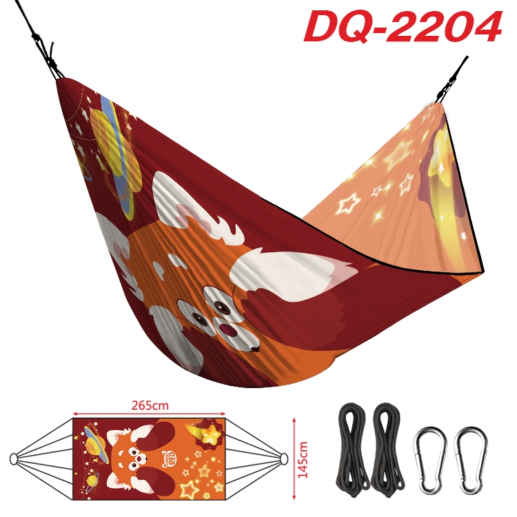 Turning Red Outdoor full color watermark printing hammock 265x145cm DQ-2204