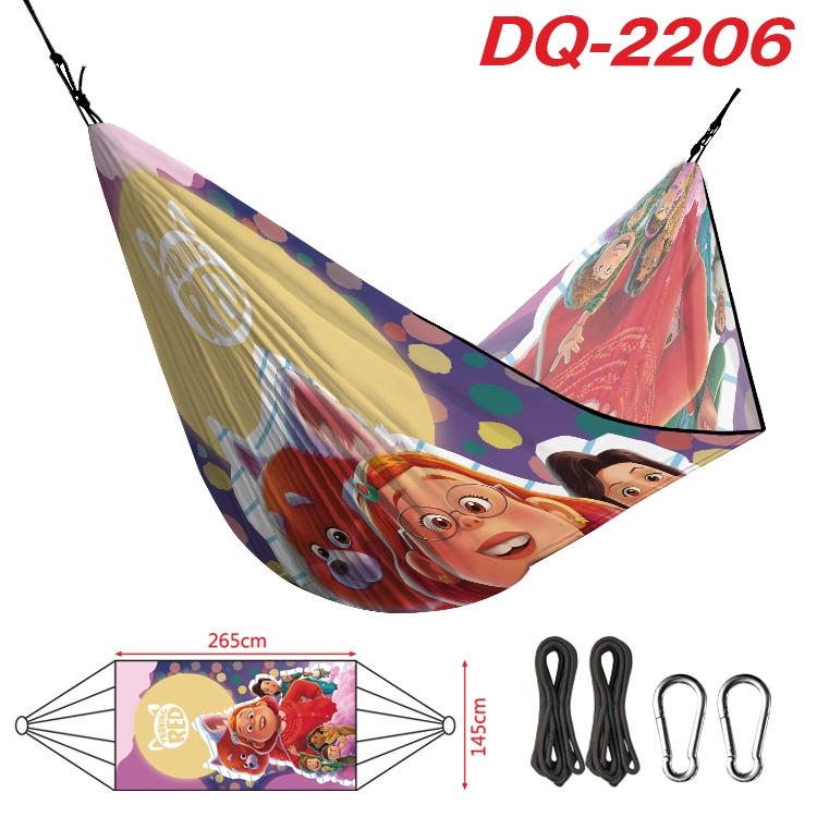Turning Red Outdoor full color watermark printing hammock 265x145cm DQ-2206