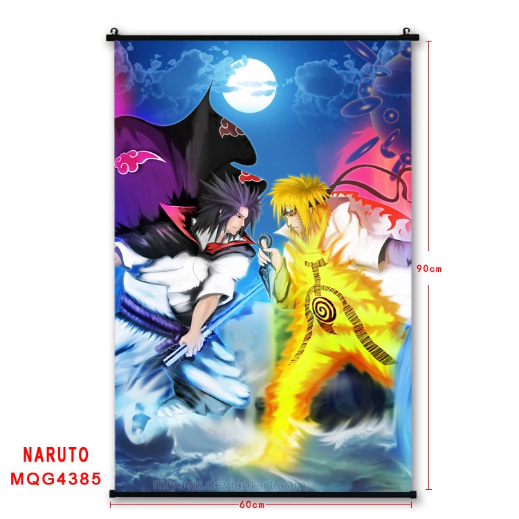 Naruto black Plastic rod Cloth painting Wall Scroll 60X90CM MQG-4385