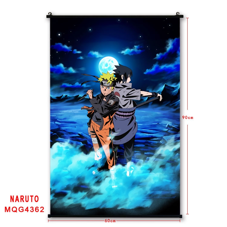 Naruto black Plastic rod Cloth painting Wall Scroll 60X90CM  MQG-4362