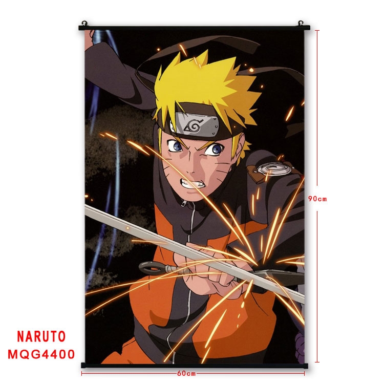 Naruto black Plastic rod Cloth painting Wall Scroll 60X90CM  MQG-4400